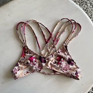 White fox bikini top